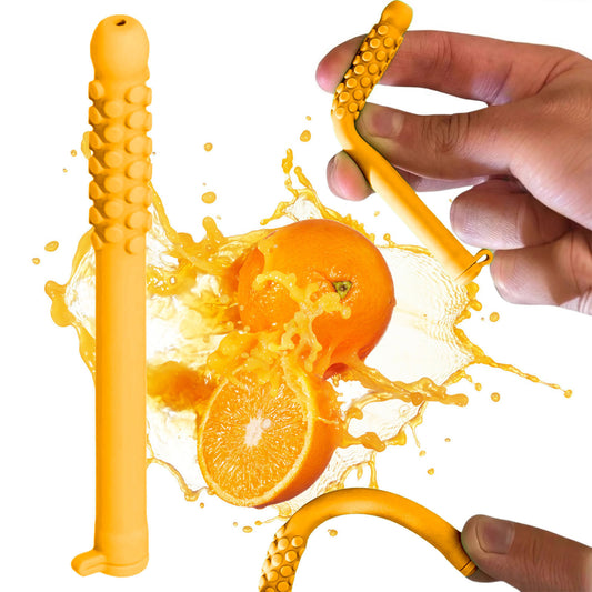 5 Pack Essential Oil Breather Chew Stick Sensory Fidget Oral Toy Silicone Stress Relief with Aromatherapy Orange Scent - Main product image