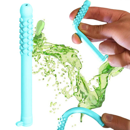 5 Pack Silicone Essential Oil Breathing Stick Oral Fixation Aid Chewable Sensory Tool for Stress Relief & Focus Soda Flavor Blue - Main product image