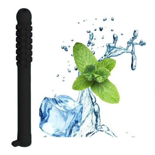 5 Pack Silicone Essential Oil Breathing Stick Mint Flavour Oral Fixation Aid Chewy Fidget Sensory Tool for Stress Relief and Quit Vaping Support Black - Main product image