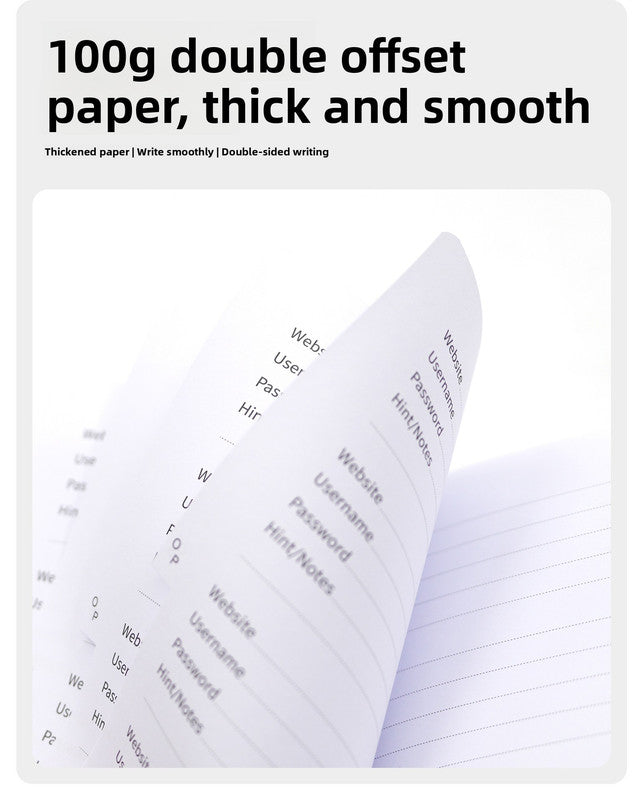 Black Password Log Book with Alphabetical Tabs Internet Address Organizer Small PU Leather Notebook with Owl Design Pen Holder and Inner Pocket Ideal for Home and Office - Product image 5