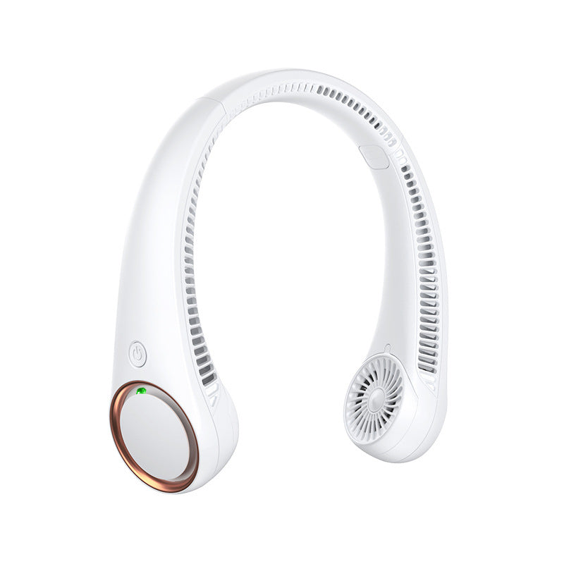 Portable Neck Fan Rechargeable Bladeless Personal Fan 3 Speeds Quiet Hands Free Cooling Device with 360 Airflow USB Type