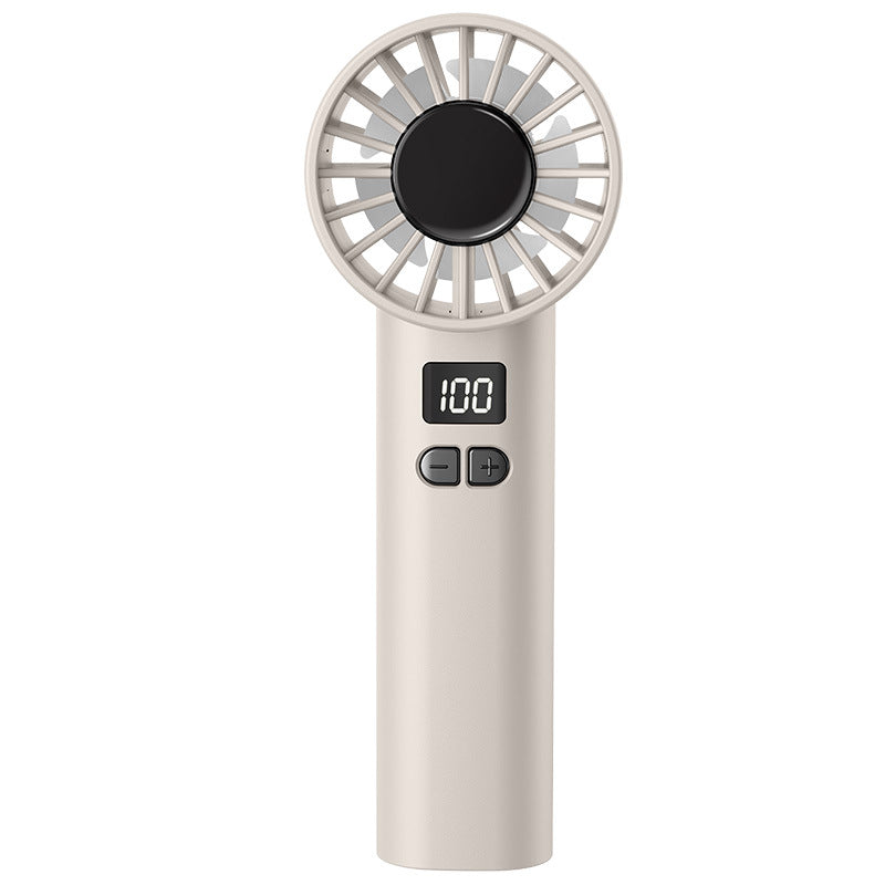 High Speed Handheld Turbo Fan 100 Adjustable Speeds Digital Display Portable Personal Cooling Device Rechargeable Type