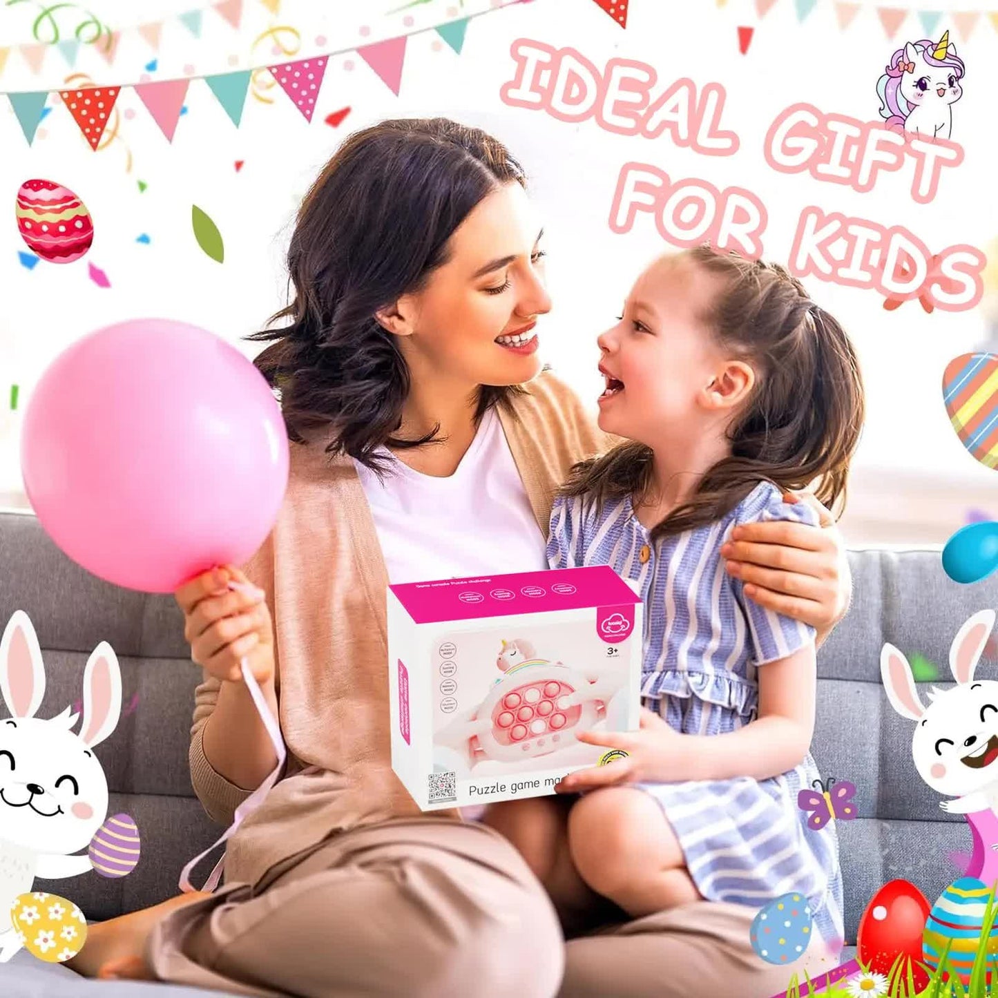 Electronic Fast Push Pop Game - Flamingo Fidget Console with Lights & Sound - 4 Modes Memory & Speed Challenge - Interactive Sensory Toy for Kids 3+ & Travel - Product image 2