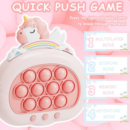 Electronic Fast Push Pop Game - Flamingo Fidget Console with Lights & Sound - 4 Modes Memory & Speed Challenge - Interactive Sensory Toy for Kids 3+ & Travel - Product image 3