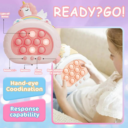 Electronic Fast Push Pop Game - Flamingo Fidget Console with Lights & Sound - 4 Modes Memory & Speed Challenge - Interactive Sensory Toy for Kids 3+ & Travel - Product image 4