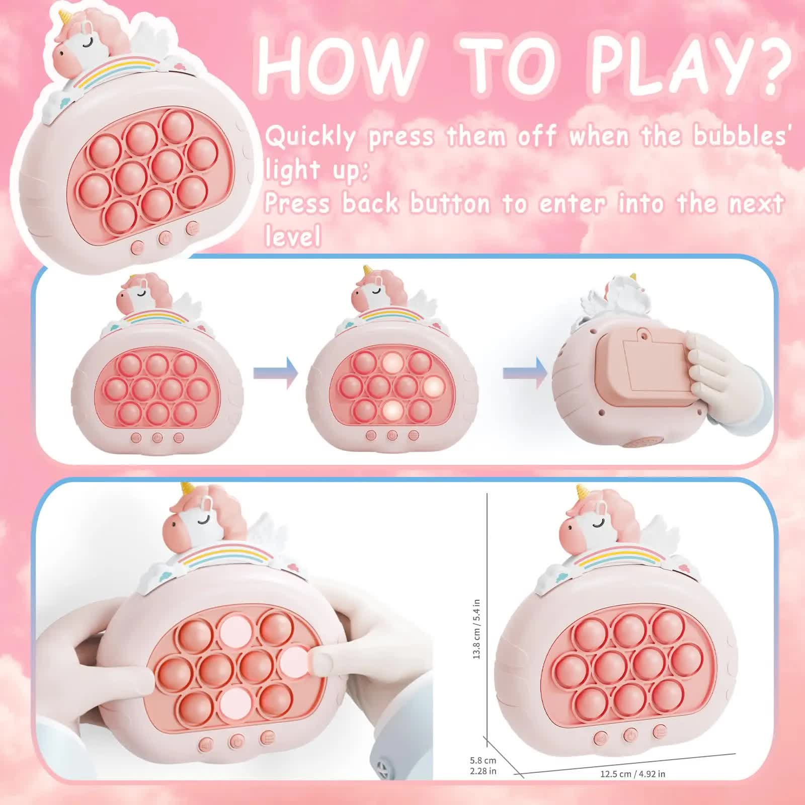 Electronic Fast Push Pop Game - Flamingo Fidget Console with Lights & Sound - 4 Modes Memory & Speed Challenge - Interactive Sensory Toy for Kids 3+ & Travel - Product image 5