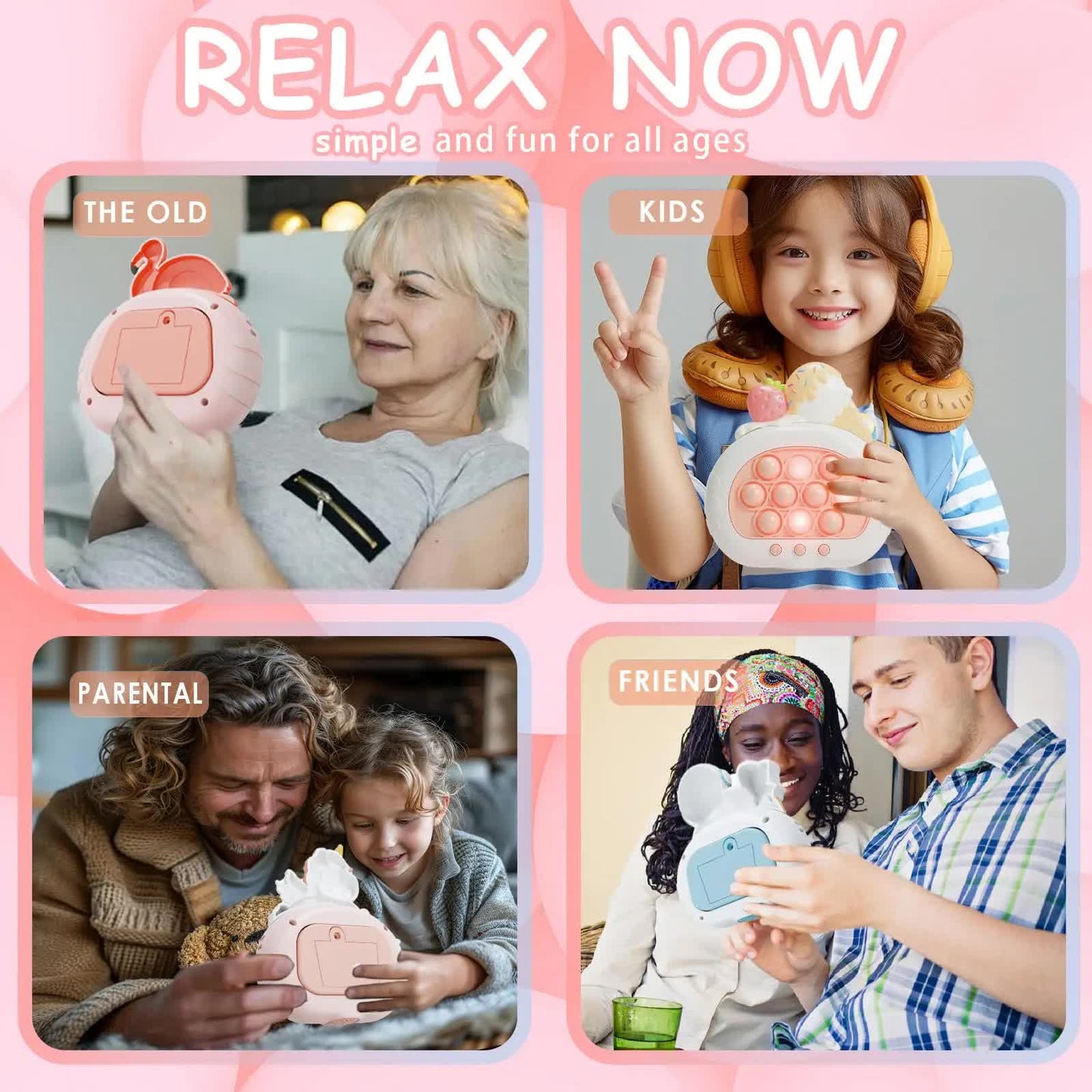 Electronic Fast Push Pop Game - Flamingo Fidget Console with Lights & Sound - 4 Modes Memory & Speed Challenge - Interactive Sensory Toy for Kids 3+ & Travel - Product image 6