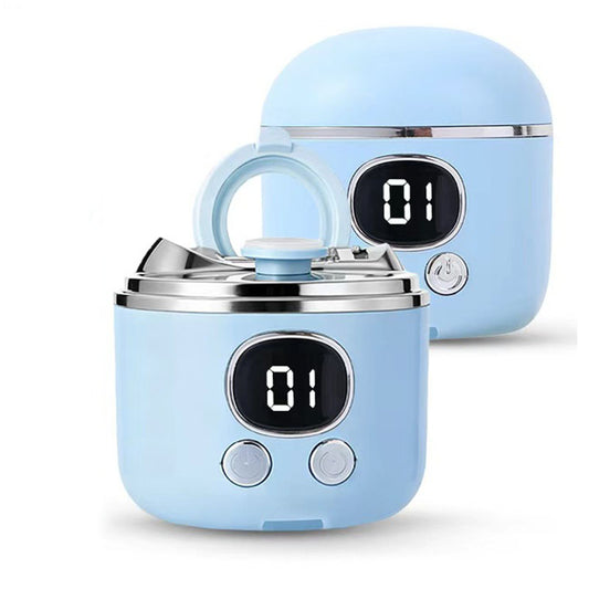 2-in-1 Electric Nail Clipper with Magnifying Glass & LED Light - Automatic Nail Trimmer & Polisher for Babies, Seniors & Adults - Safe USB Rechargeable Manicure Tool with Debris Storage - Blue - Main product image