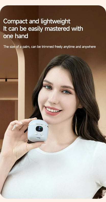 2-in-1 Electric Nail Clipper with Magnifying Glass & LED Light - Automatic Nail Trimmer & Polisher for Babies, Seniors & Adults - Safe USB Rechargeable Manicure Tool with Debris Storage - Grey - Product image 3