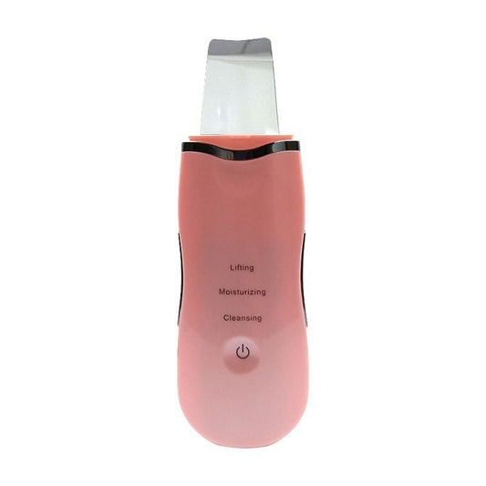 Ultrasonic Skin Scrubber Facial Spatula Blackhead Remover & Pore Cleaner with Ion EMS Lifting Mode Rechargeable Beauty Tool Pink - Main product image