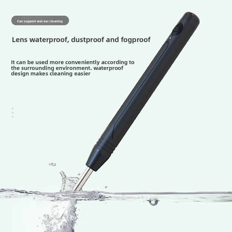 Smart Visual Ear Wax Removal Tool with HD Camera WiFi Wireless Otoscope Ear Cleaner 3.5mm Ultra Slim Lens for iPhone Android Black - Product image 5