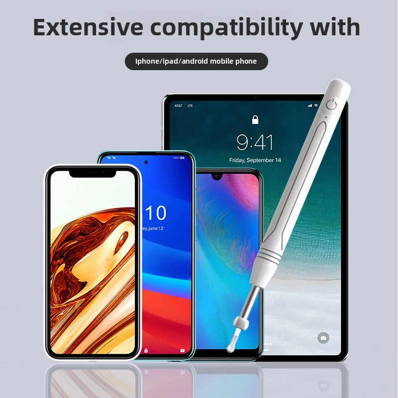 Smart Visual Ear Wax Removal Tool with HD Camera WiFi Wireless Otoscope Ear Cleaner 3.5mm Ultra Slim Lens for iPhone Android Black - Product image 6