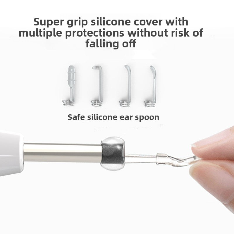 Smart Visual Ear Wax Removal Tool with HD Camera WiFi Wireless Otoscope Ear Cleaner 3.5mm Ultra Slim Lens for iPhone Android Black - Product image 8