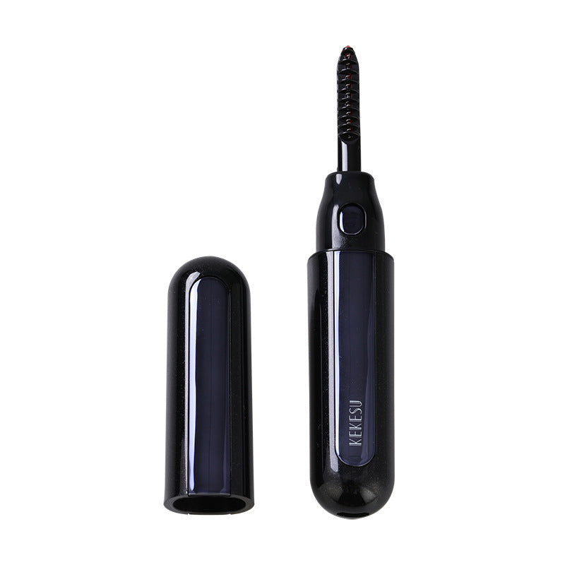 Heated Eyelash Curler Rechargeable Electric Lash Curler with LCD Display 2 Temperature Modes Fast Heating Long Lasting Natural Curl Tool Black - Main product image