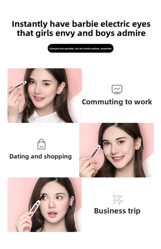 Heated Eyelash Curler Rechargeable Electric Lash Curler with LCD Display 2 Temperature Modes Fast Heating Long Lasting Natural Curl Tool Black - Product image 6