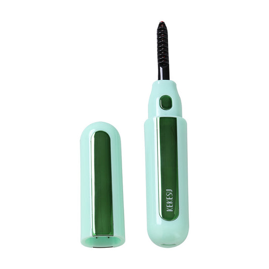 Heated Eyelash Curler Rechargeable Electric Lash Curler with LCD Display 2 Temperature Modes Fast Heating Long Lasting Natural Curl Tool Green - Main product image