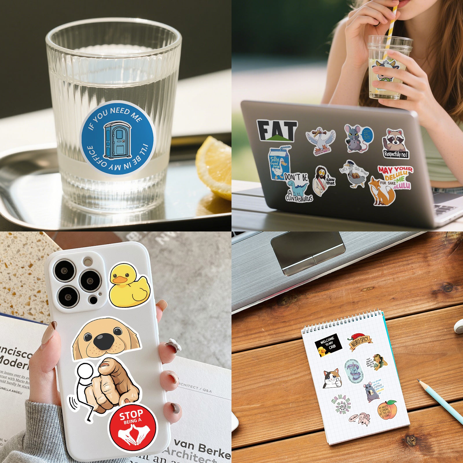 300 Pcs Prank Meme Graffiti Stickers Pack - Waterproof PVC Personalized Decals for Laptop, Luggage, Water Bottle DIY Decoration - Product image 2