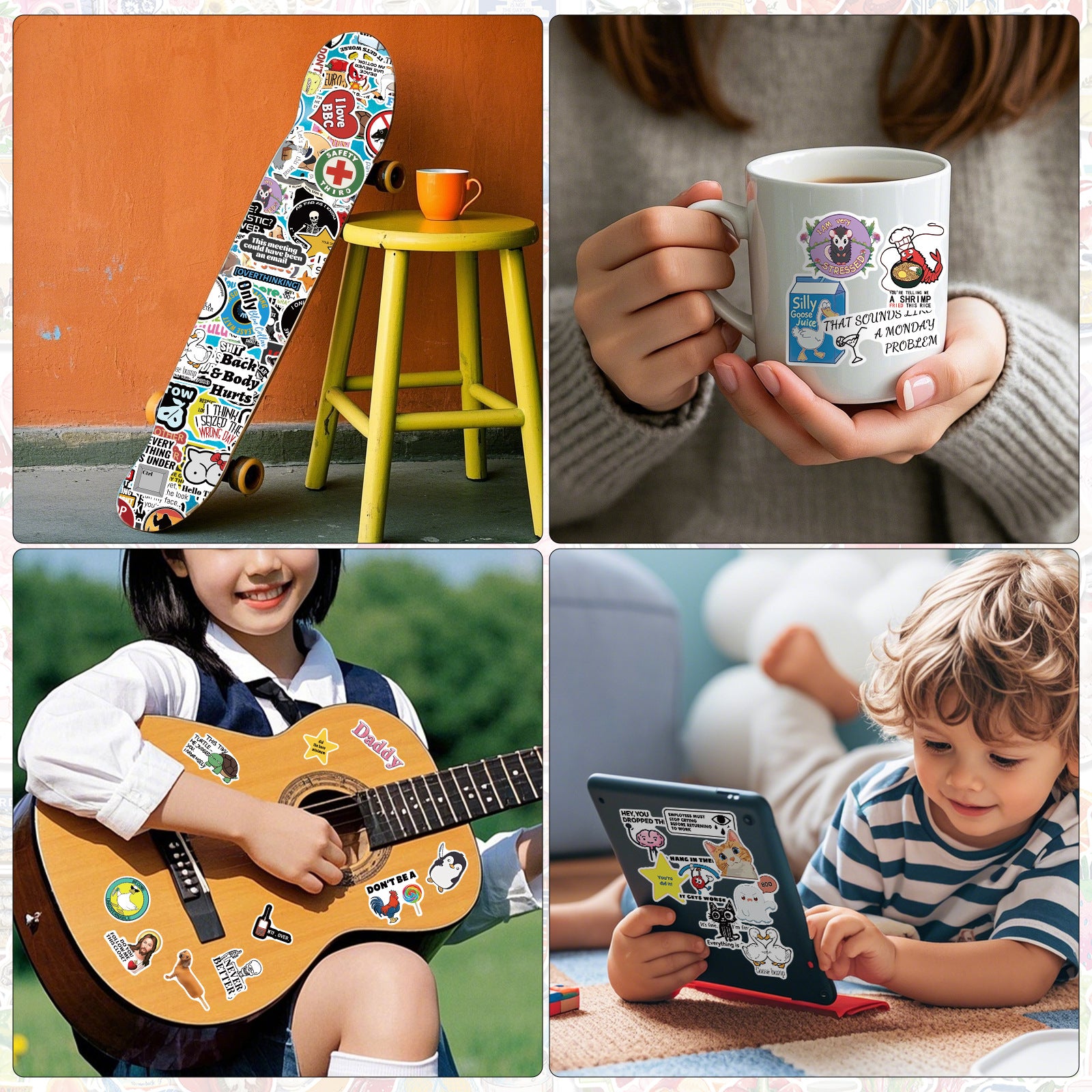 300 Pcs Prank Meme Graffiti Stickers Pack - Waterproof PVC Personalized Decals for Laptop, Luggage, Water Bottle DIY Decoration - Product image 3