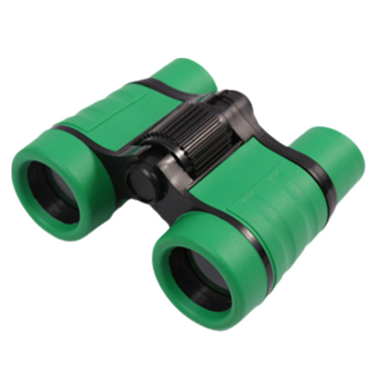 Green 6X30 Lightweight Kids Binoculars with Non-Slip Colorful Rubber Grips - Educational Outdoor Exploration Toy with Shoulder Strap - Main product image