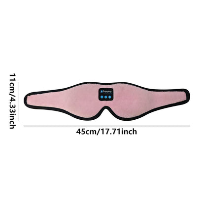 Black 3D Wireless Bluetooth Sleep Mask with Integrated Stereo Headphones - 100% Blackout Memory Foam Eye Mask, Ultra-Long Battery Life & Washable Design