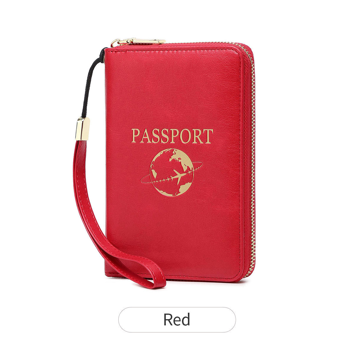 Light Brown RFID Blocking Travel Passport Holder - Multi