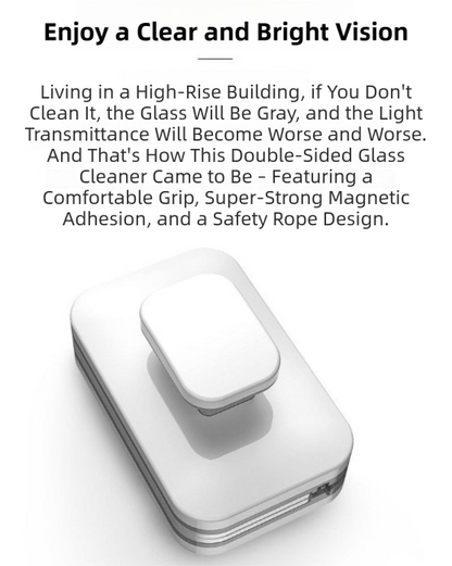 One Pair Magnetic Double-Sided Window Cleaner for 3-10mm Glass - Professional Glass Scrubber with 8X Strong Suction Power & Safety Rope - Product image 2