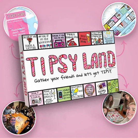 Tipsy Land Party Card & Board Set - Premium Drinking Game and Hilarious Social Icebreaker for Parties & Game - Main product image