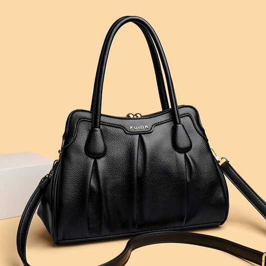 Women's Premium Wear - Resistant Leather Shoulder Bag - Vintage Frame Kiss