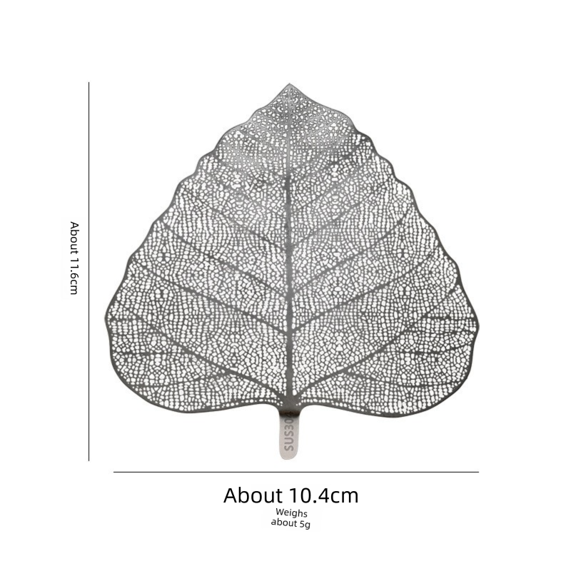 5-PCS Black 304 Stainless Steel Bodhi Leaf Tea Strainer Creative Fine Mesh Tea Filter Infuser for Loose Leaf Tea Australian Home Tea Set Accessory - Main product image