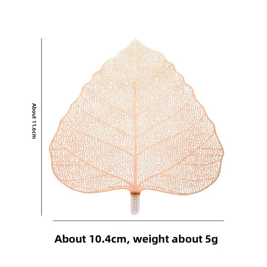 5-PCS Rose gold 304 Stainless Steel Bodhi Leaf Tea Strainer Creative Fine Mesh Tea Filter Infuser for Loose Leaf Tea Australian Home Tea Set Accessory - Main product image