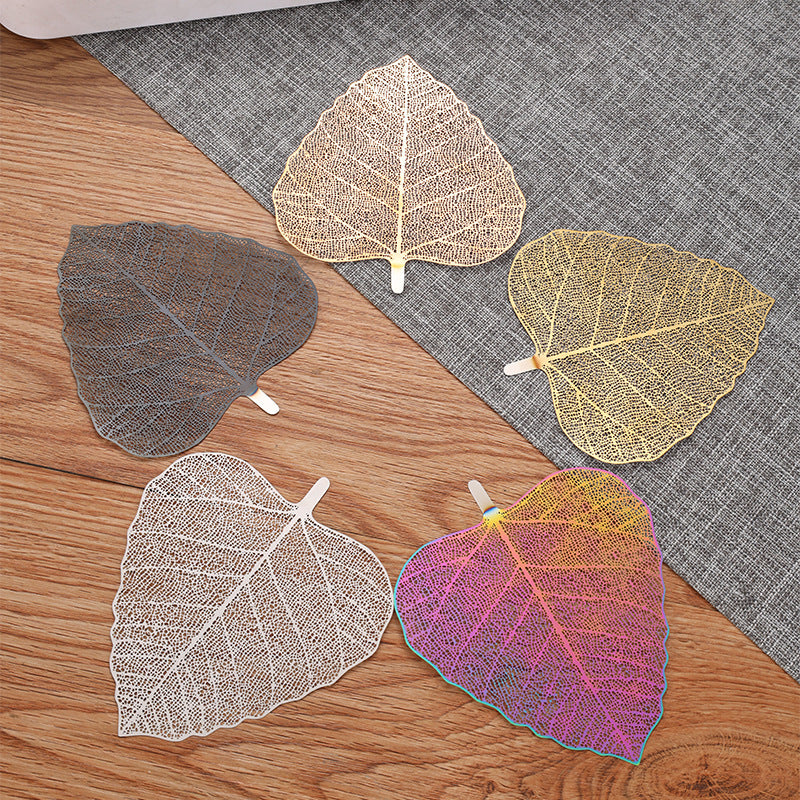 5-PCS Iridescent 304 Stainless Steel Bodhi Leaf Tea Strainer Creative Fine Mesh Tea Filter Infuser for Loose Leaf Tea Australian Home Tea Set Accessory - Product image 3