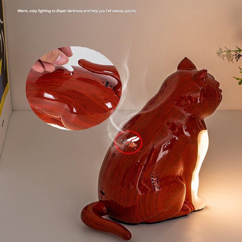 Silver Lucky Cat Rechargeable Desk Lamp with Sound and Aromatherapy Function Remote Control Eye Care Night Light for Local Home Bedroom and Modern Living Areas - Product image 3