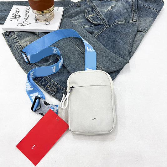 Unisex Mini Nylon Crossbody Sling Bag Chest Pouch Adjustable Wide Strap Lightweight Light Green for Travel Sports & Festivals