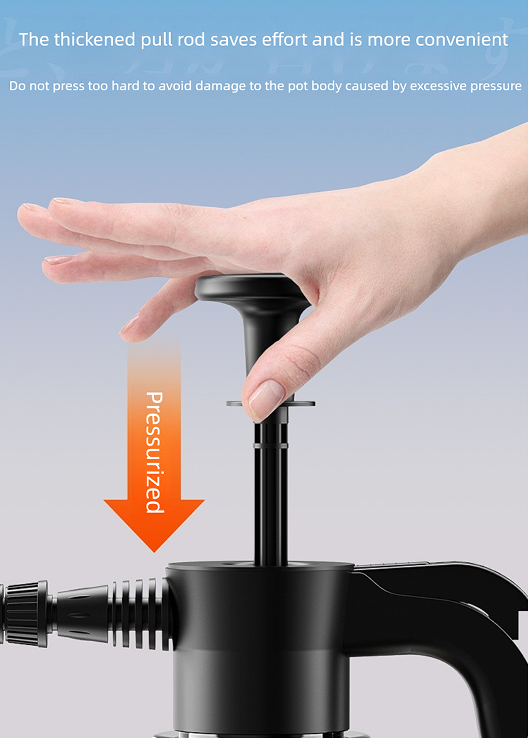 Black 2L Handheld Car Wash Foam Sprayer Pump Action Pressure Cannon with 2 Nozzles for Auto Detailing and Garden Watering Heavy Duty 55 Degree Fan Spray - Product image 8