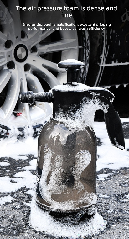 White 2L Handheld Car Wash Foam Sprayer Pump Action Pressure Cannon with 2 Nozzles for Auto Detailing and Garden Watering Heavy Duty 55 Degree Fan Spray - Product image 6