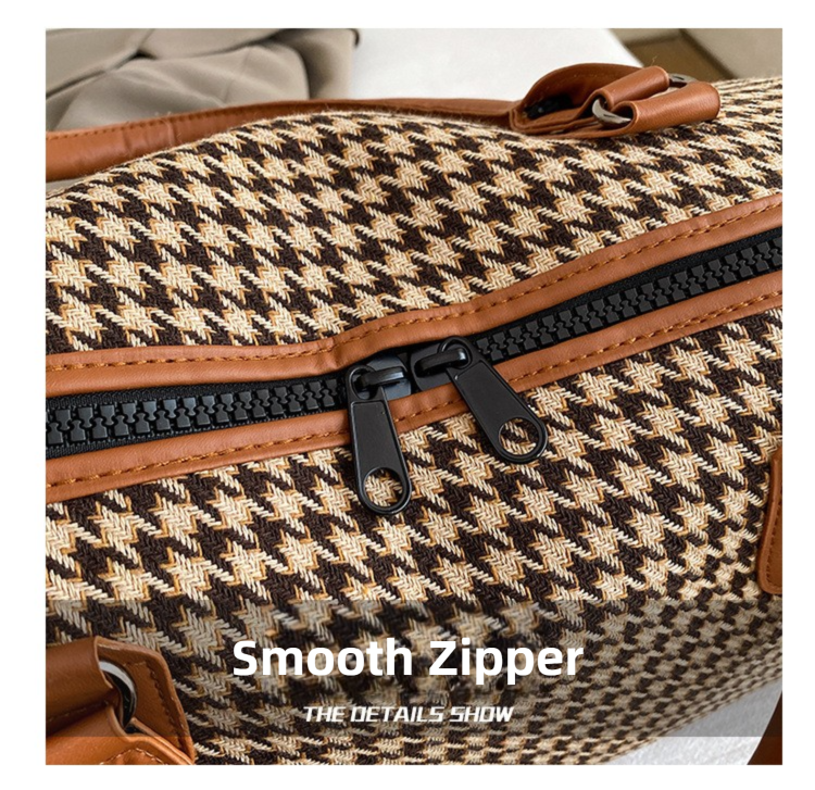 Black Large Capacity Knitted Travel Bag with Shoe-Zone - Weekend Overnight & Carry-on Gym Bag - Product image 6