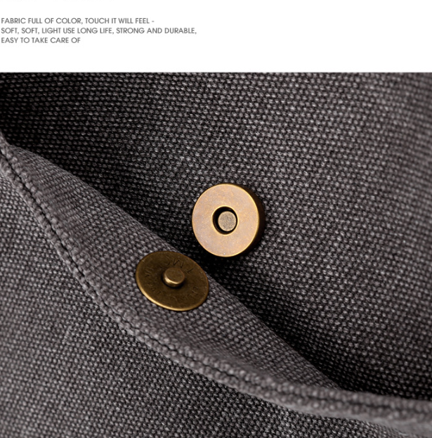 Grey Women's Large Canvas Tote Bag Minimalist Shoulder Handbag High Capacity 39cm for Work School & Travel - Product image 4