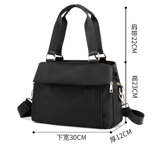 Grey Women's Large Capacity Water-Resistant Nylon Handbag Multi-Compartment Crossbody Shoulder Bag for Work Travel and Daily Use 30cm - Product image 2